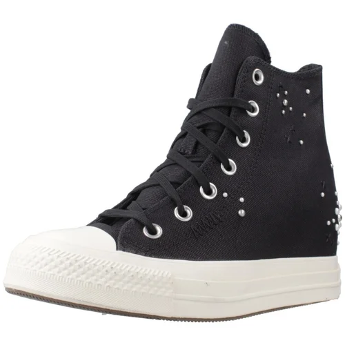 Converse CHUCK TAYLOR ALL STAR WEDGE PLATFORM PEARLS STUDS Crna