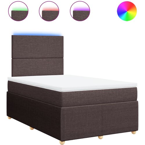 Maison Chic Box spring postelja - Vzmetna postelja z vzmetnico temno rjav 120x200 cm blago SL10779, (21902977) Cene