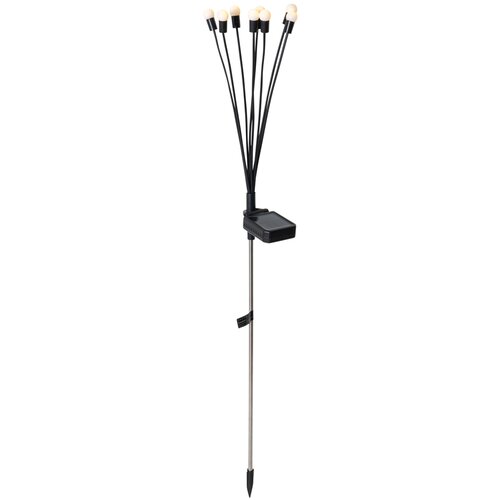 QAZQA Staande buitenlamp zwart incl. LED met solar en grondpin - Fire Fly Cene