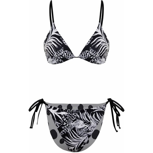 Trendyol Floral Patterned Triangle Reversible Bikini Set Slike