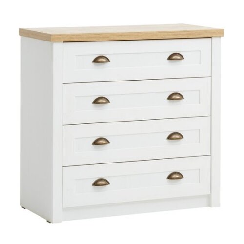  Komoda Markskel 4 fioke bela/hrast ( 3699008 ) Cene