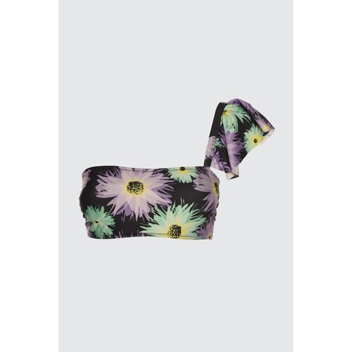 Trendyol Floral Patterned One Shoulder Bikini Top Slike