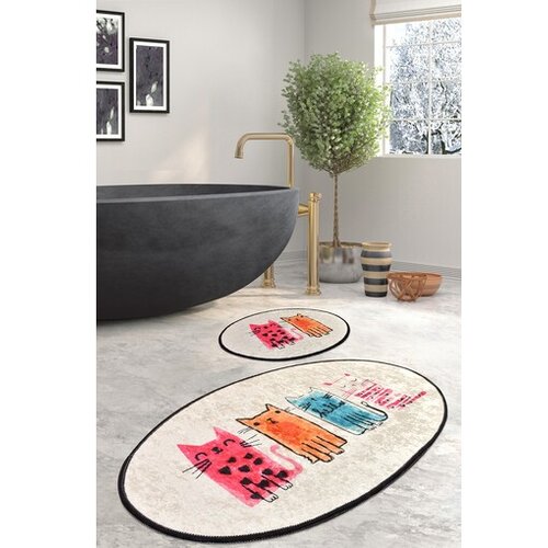 Lessentiel Maison Svetlo rjave kopalniške preproge v kompletu 2 ks 60x100 cm Baby Cats – Cene