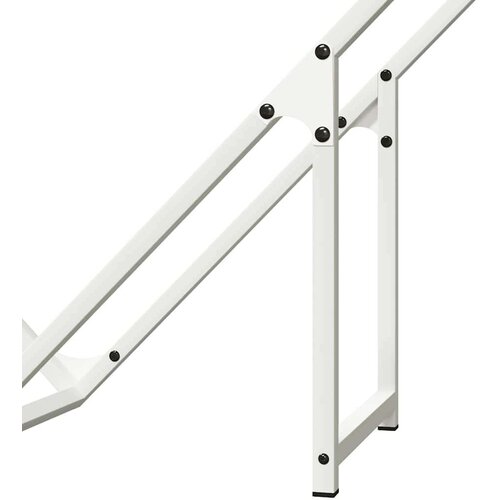 VidaXL Stalak za drva bijeli 100x25x100 cm Hladno valjani čelik Slike