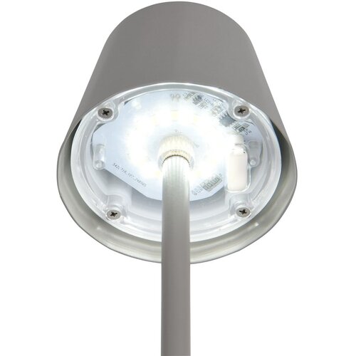  Siva LED stolna lampa s metalnim sjenilom (visina 21 cm) Diaz &amp;ndash; Slike