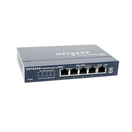 Netgear GS105 Neupravljano Gigabit Ethernet (10/100/1000) Modra Slike