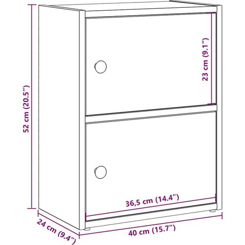 VidaXL Regal za knjige boja hrasta 40x24x52 cm od konstruiranog drva Slike