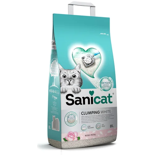 Sanicat Snižena cijena! 2 x 8 l Clumping White Rose - 2 x 8 l