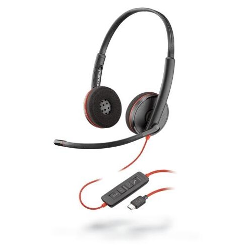 Poly Slu&scaron;alke Blackwire 3220 USB Type-C Črna/Rdeča, (5000541226) Cene