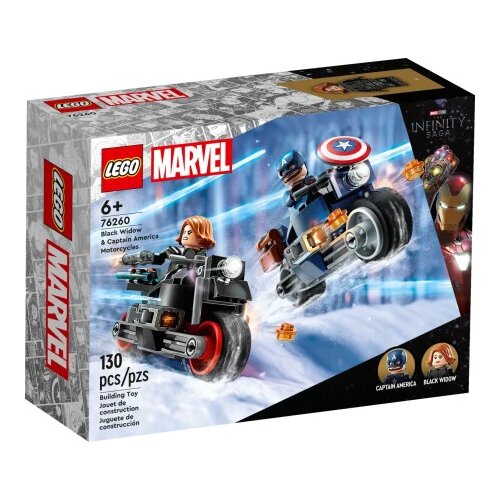 Lego Marvel 76260 Motorja Črne vdove in Stotnika Amerike Cene