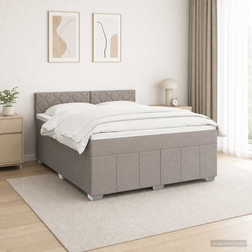  Boxspring krevet s madracem Sivosmeđa 160 x 200 cm Tkanina Cene