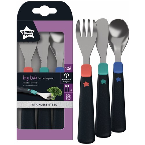Tommee Tippee pribor za jelo metalni 12mj+ Slike