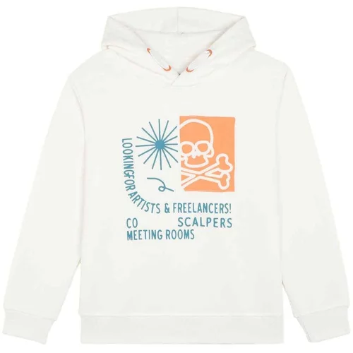 Scalpers Sweater majica tirkiz / mandarina / bijela