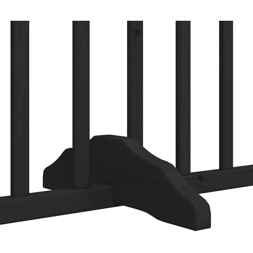 vidaXL Ograda za pse z vrati zložljiva 6 panelov črna 480 cm les Cene