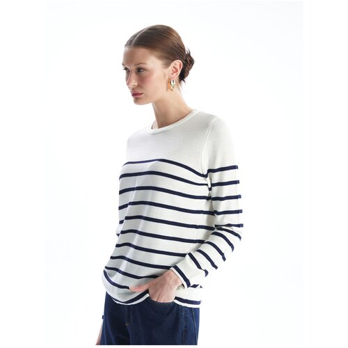 LC Waikiki Crew Neck Striped Long Sleeve Women's Knitwear Sweater Slike