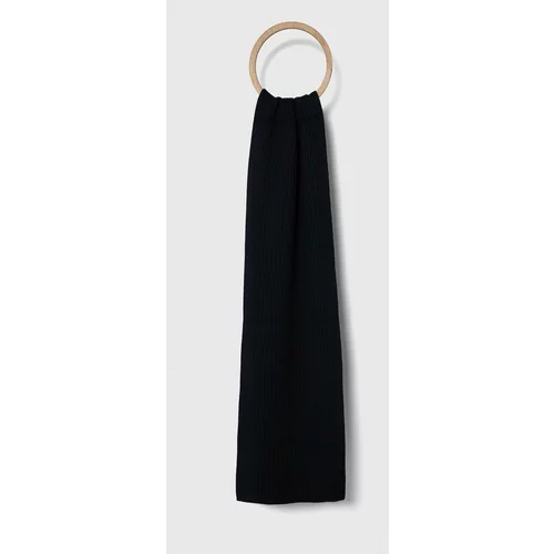 Calvin Klein Kratki šal s primjesom kašmira boja: tamno plava, bez uzorka