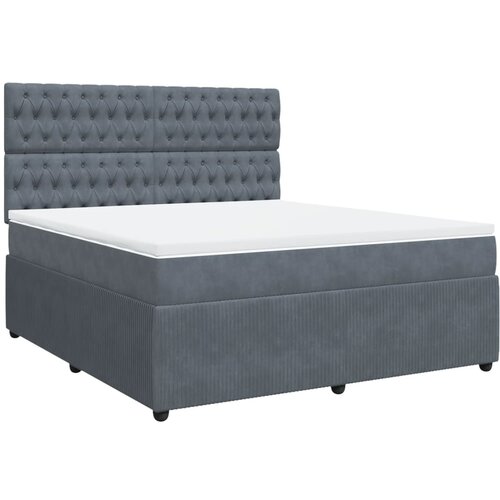 Maison Chic Box spring postelja - Vzmetna postelja z vzmetnico temno siva 180x200 cm žamet SL23510, (21891169) Cene