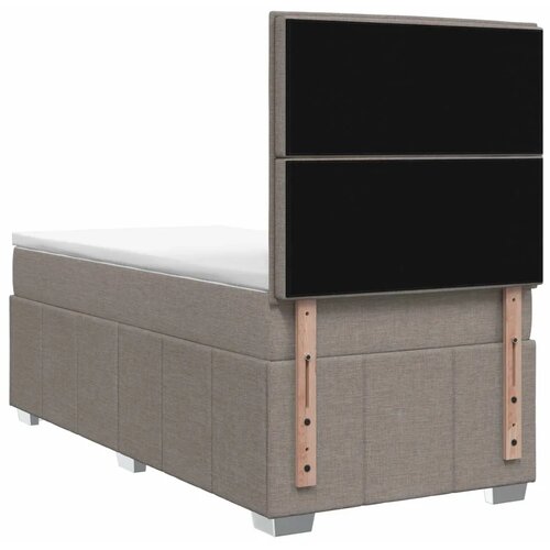 Boxspring krevet s madracem Sivosmeđa 100 x 200 cm Tkanina - Sivosmeđa 100 x 200 cm Dizajn linija Slike