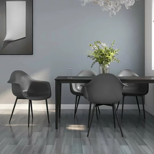  Jedilni stoli 4 kosi sive barve PP, (20812372)