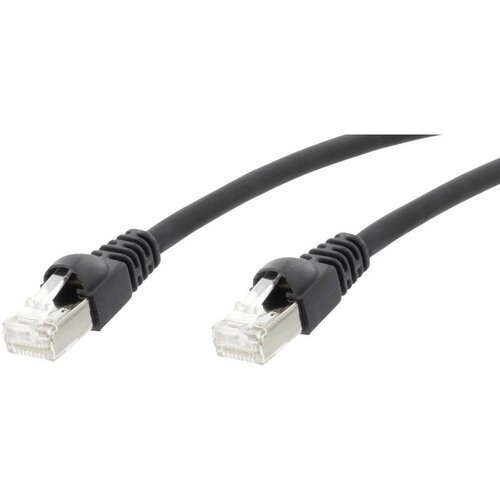 Telegärtner L00001A0089 RJ45 omrežni kabel CAT6a S/FTP 2 m črna ognjevaren, z za&scaron;čitnim zapornim zatičem, ognjevaren, brez halogena, UL-certificirano, (20417811) Cene