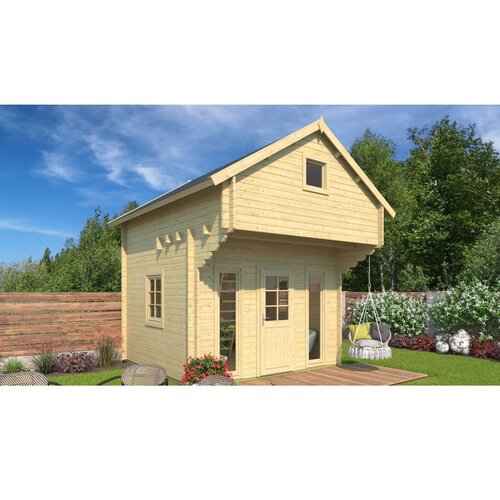 Male kuće Drvena vrtna kuća BUNKIE ALBERTA 355 × 325 cm sa šindrom Cene