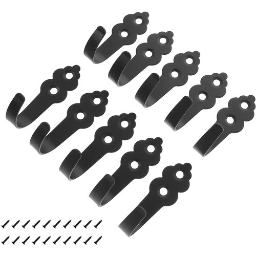 INF Stenske kljuke z vijaki 10 kosov Black, (21247163) Cene