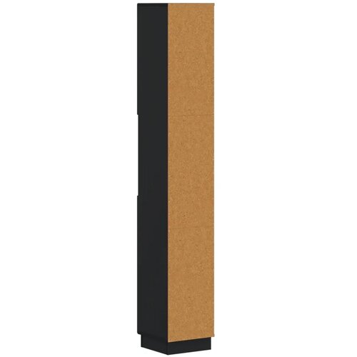  Kupaonski ormar s otvorenom policom HOORN Crna 30 x 31 x 187 cm - Crna Slike