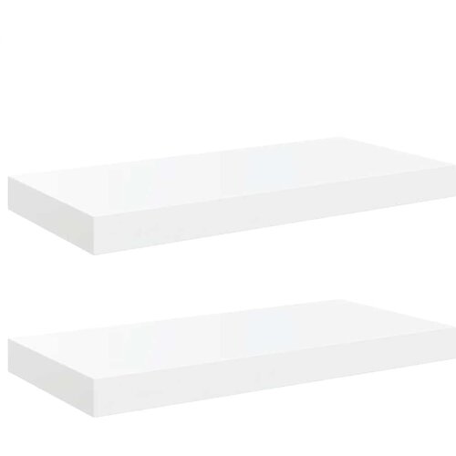  Plutajuće zidne police 2 kom sjajne bijele 50 x 23 x 3,8 cm MDF Slike