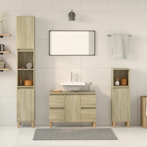 Furnova Kopalni&amp;scaron;ka garnitura 3-delna sonoma hrast inženirski les, (21945763) Slike