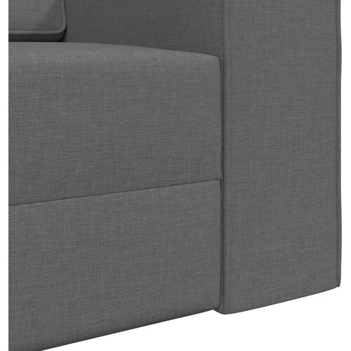  Krevet na razvlačenje Tamno siva 245 x 78 x 77 cm tkanina Slike