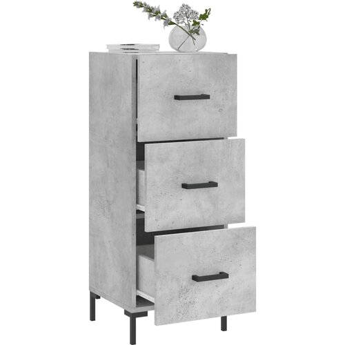 Komoda siva boja betona 34,5x34x90 cm od konstruiranog drva Slike