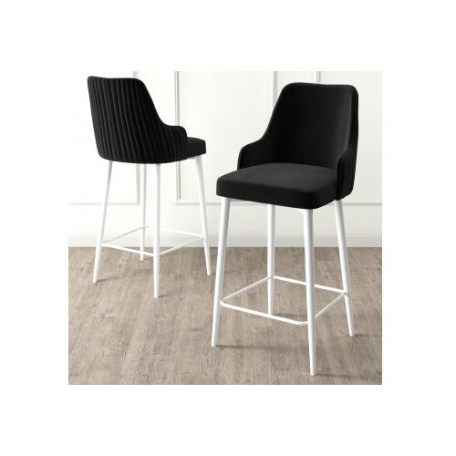 Hanah home set barskih stolica Enox, 4 dijela, crno-bijela Cene