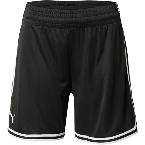 Puma Sportske hlače 'Hoops Team' crna / bijela