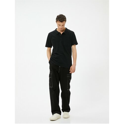 Koton Polo Neck T-Shirt Slim Fit Pocket Detailed Buttoned Cene