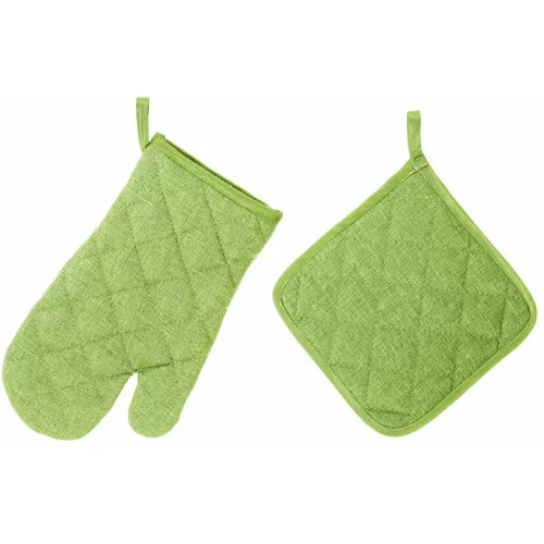 Casa Selección Komplet limetinih zelenih kuhinjskih rokavic in prijemalke Casa Selección