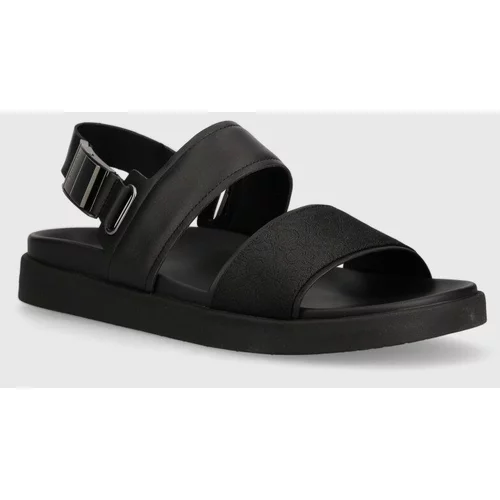 Calvin Klein Sandale BACK STRAP SANDAL JAQ MONO IP za muškarce, boja: crna, HM0HM01421