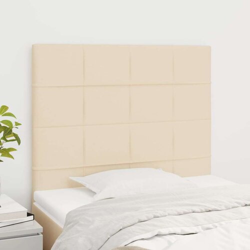  Posteljno vzglavje 2 kosa krem 80x5x78/88 cm blago, (20933653) Slike