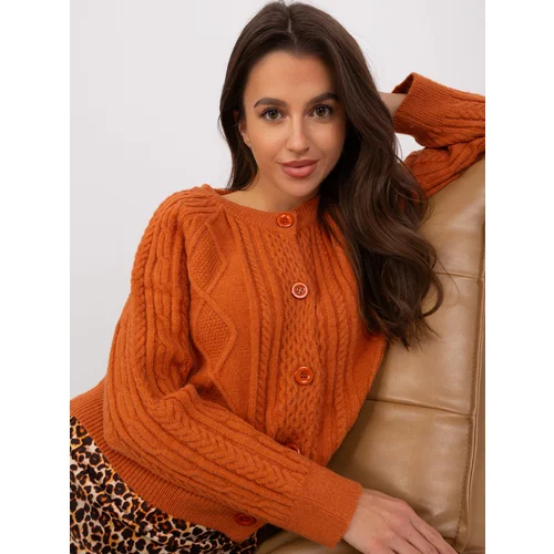 Fashion Hunters Dark orange knitted sweater
