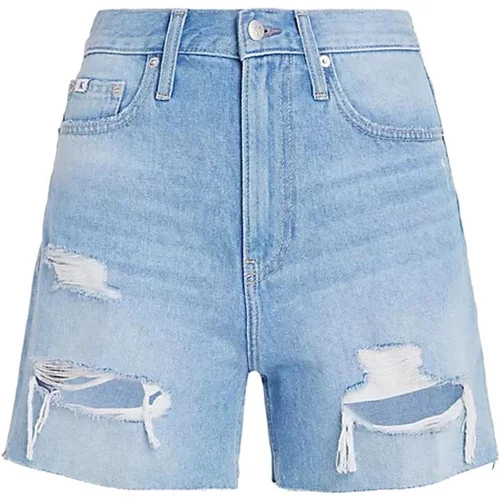 Calvin Klein Jeans Kratke hlače & Bermuda MOM J20J222803 Modra