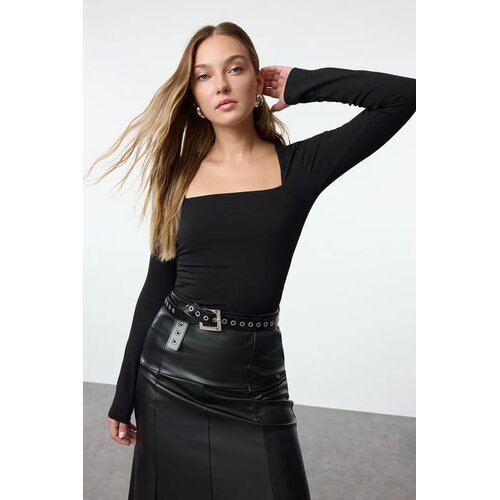 TRENDYOLMILLA ženska bluza Twoaw25Bz00194, crna Cene