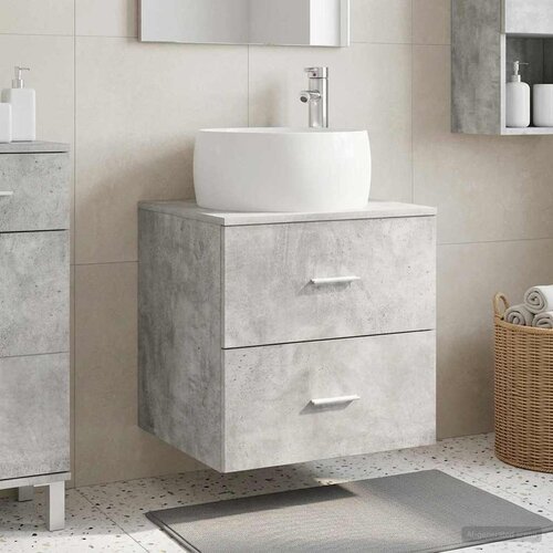  Umivaonik s policom Betonska siva 49,5 x 44,5 x 66 cm Cene