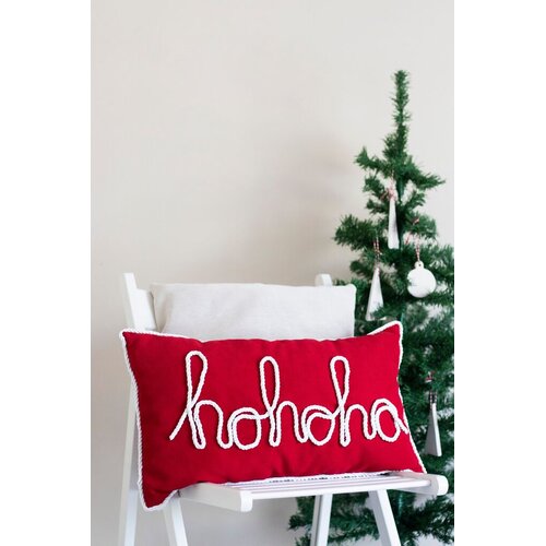 Aberto Design jastuk s novogodi&amp;scaron;njim motivom BSY117, 55x35x10 cm, crvena Slike