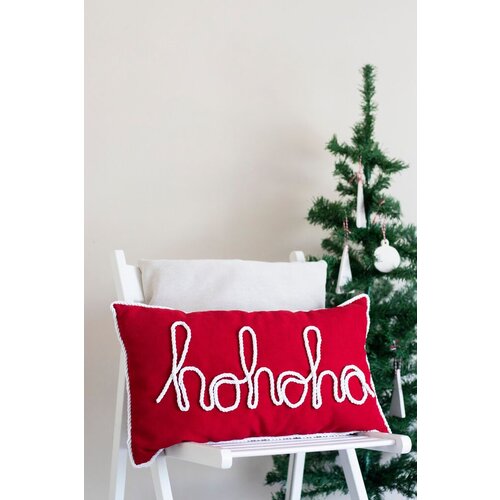 Aberto Design Ukrasni jastuk sa novogodišnjim motivom BSY117, 55x35x10 cm, Crveni Cene