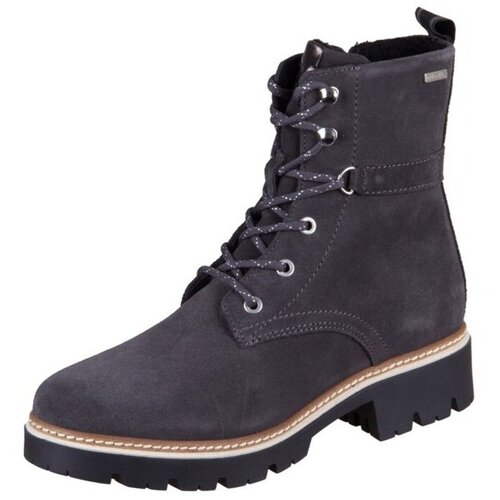 Tamaris Anthracite Materilmix Aus Leder Und Sythetik Crna Slike