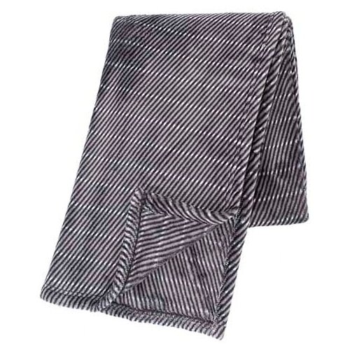 Tiseco Home Studio siva deka od mikro pliša Stripes, 130 x 180 cm Cijene