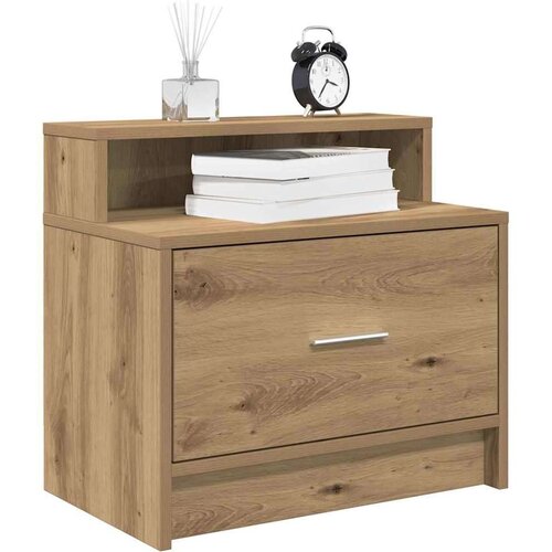 vidaXL Nočne omarice s predalom 2 kosa artisan hrast 51x31x47 cm Cene