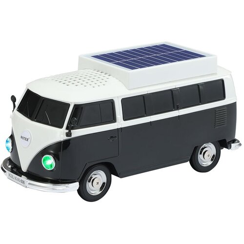 Wster Bluetooth zvučnik WS-698, 5W, Solarno punjenje, Auto, Crno-beli Slike