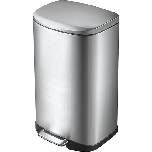 EKO Zbiralnik odpadkov iz nerjavnega jekla s pedalom, prostornina 35 l, VxŠxG 638 x 356 x 336 mm, nedrseč Cene