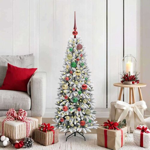 vidaXL Umestno božično drevo med 150 LED Bela 53 x 53 x 120 cm Cene