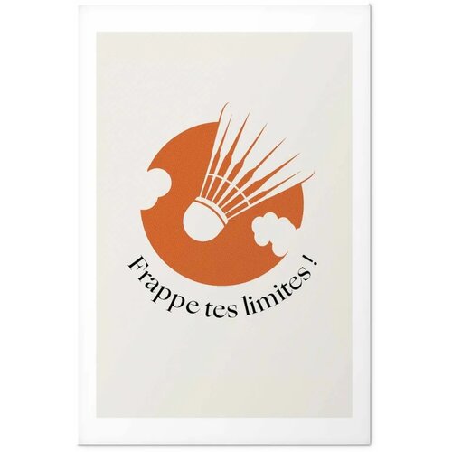  Plakat - Shuttlecock Against the Orange Sun 60x90 Bez okvira s margom Slike